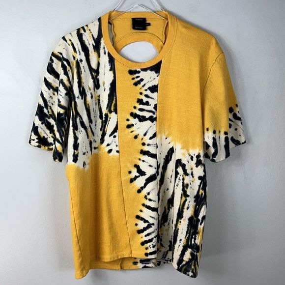 PROENZA SCHOULER Cutout Tie Dye Panel T Shirt - Picture 1 of 13